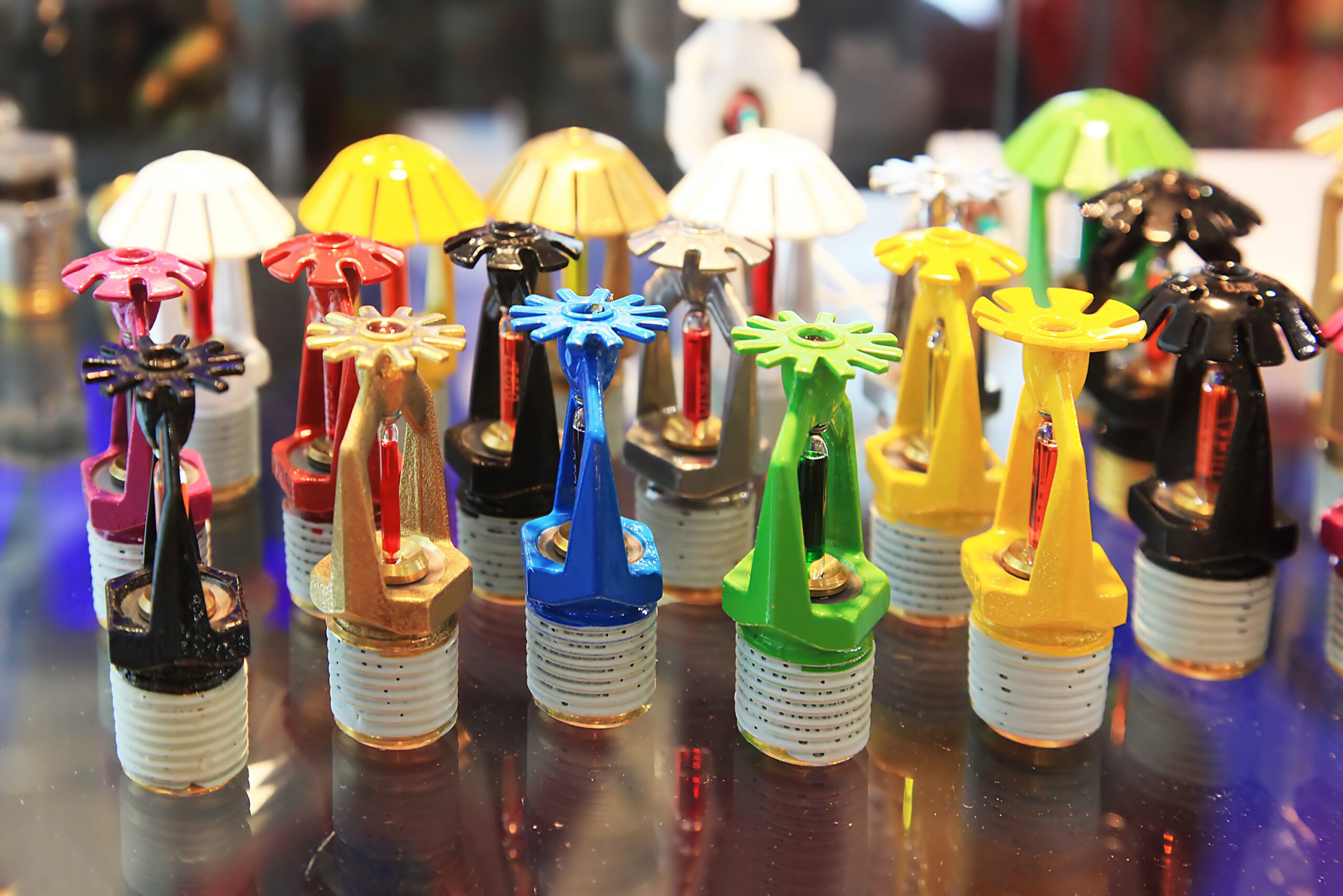 Close up image of fire sprinklers